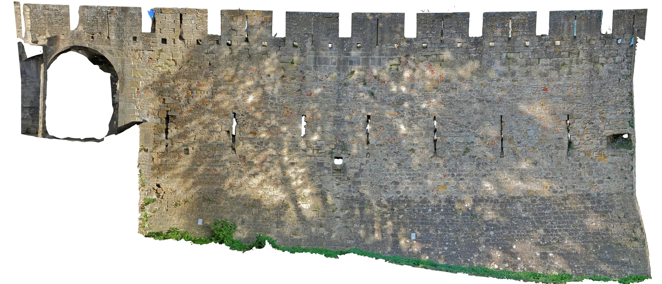 Développé photogrammétrique de la barbacane extérieure